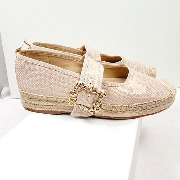 Sam Edelman Linen Look Maddy Orchid Mary Jane Espadrille Flat Size 6.5 NIB - Picture 2 of 8